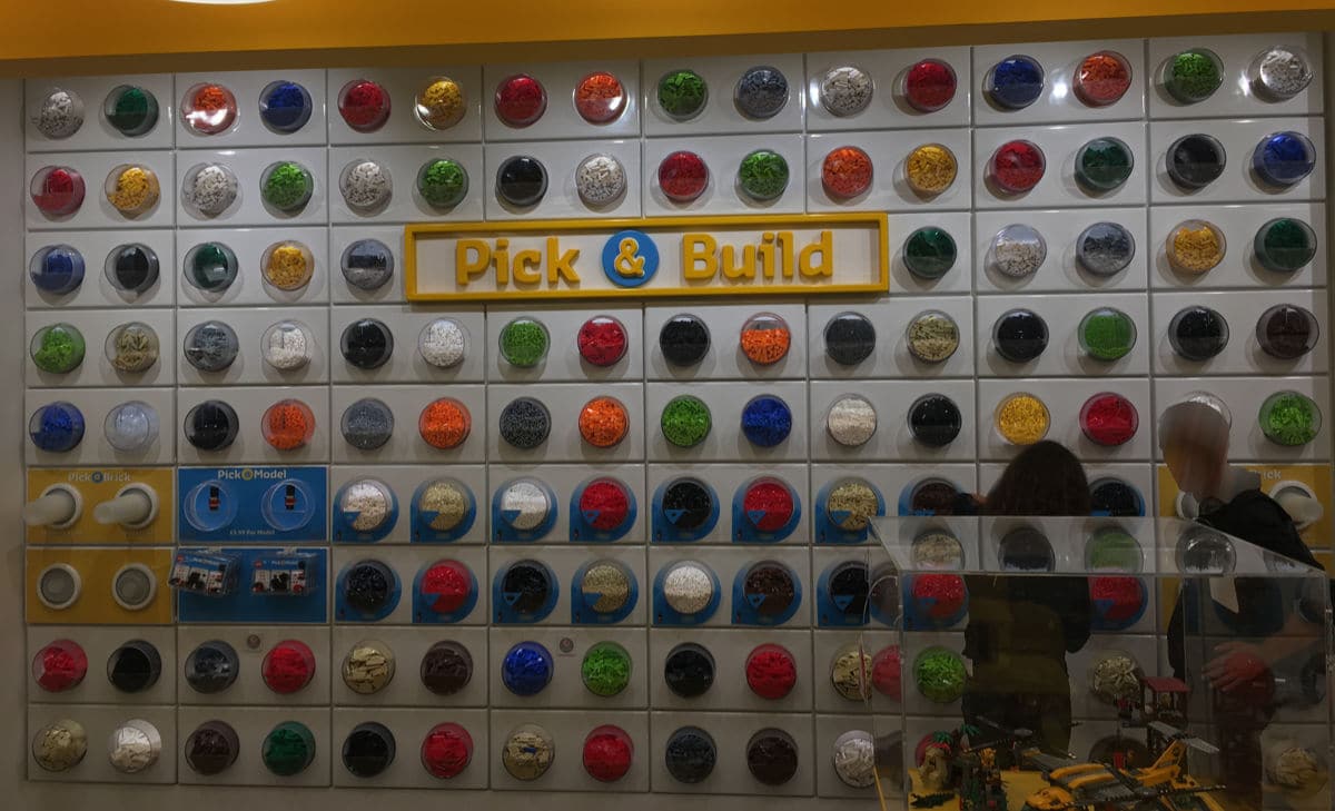 LEGO Store London Leicester Square Pick a Brick Wall