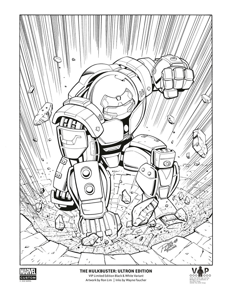 Limitiertes LEGO Hulkbuster Poster