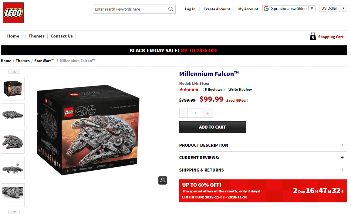 LEGO Millennium Falcon Fake