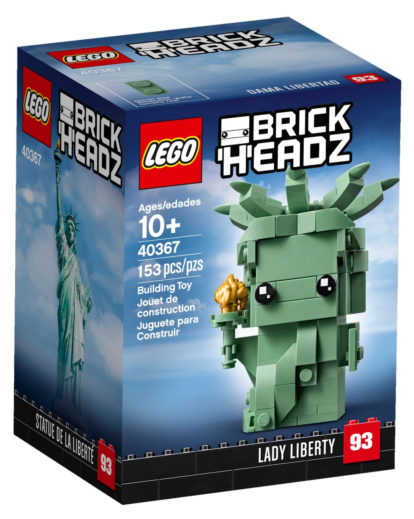 LEGO 40367 Lady Liberty BrickHeadz Box