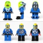 Die Hydronauts-Minifiguren hatten alle unterschiedliche Torsos und teilweise sogar unterschiedliche Beine