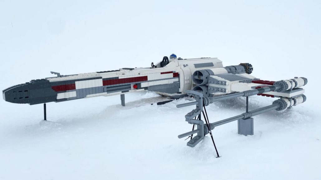 LEGO Star Wars X-Wing auf dem Jungfraujoch