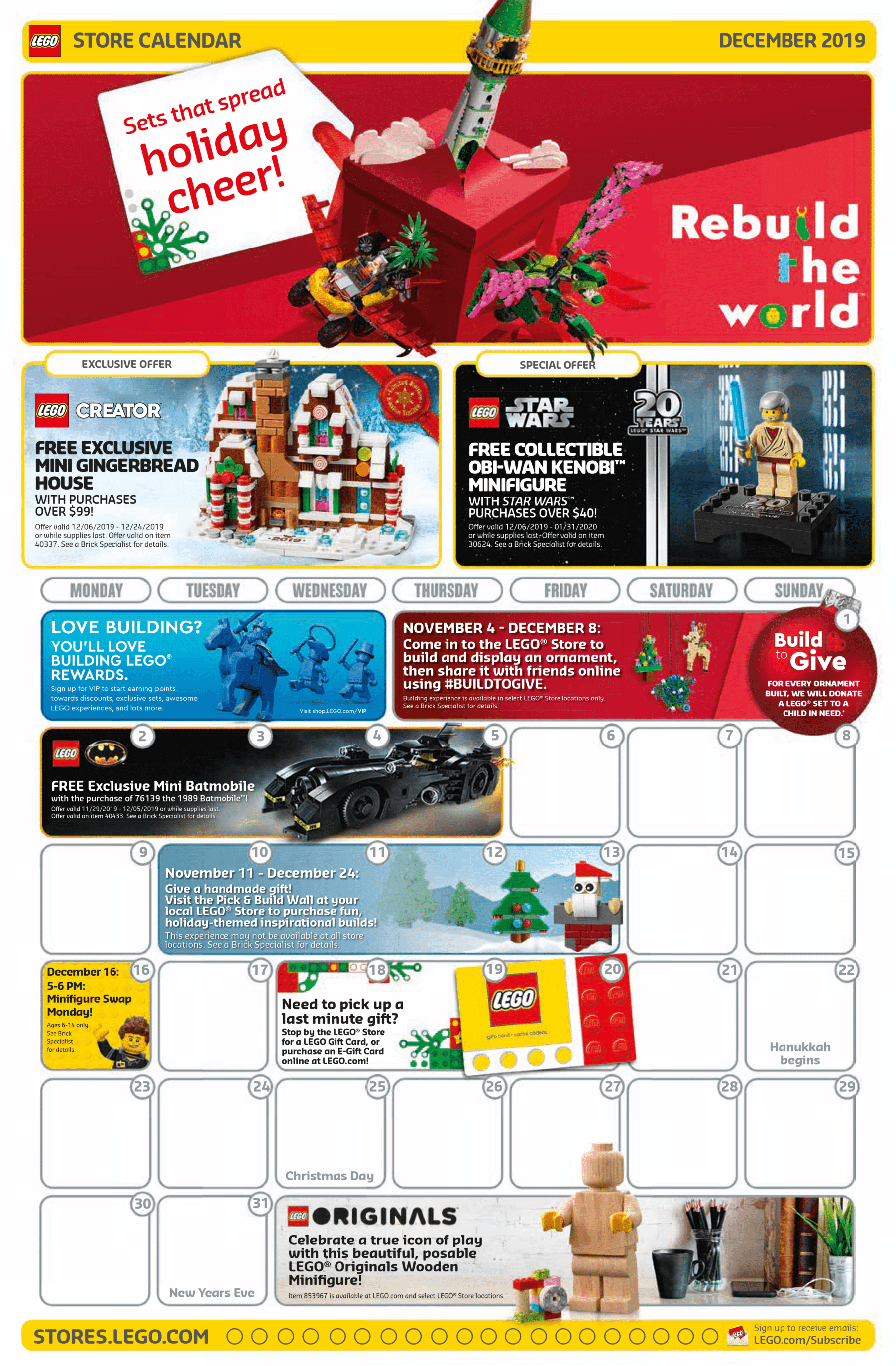 LEGO Store Flyer USA Dezember 2019