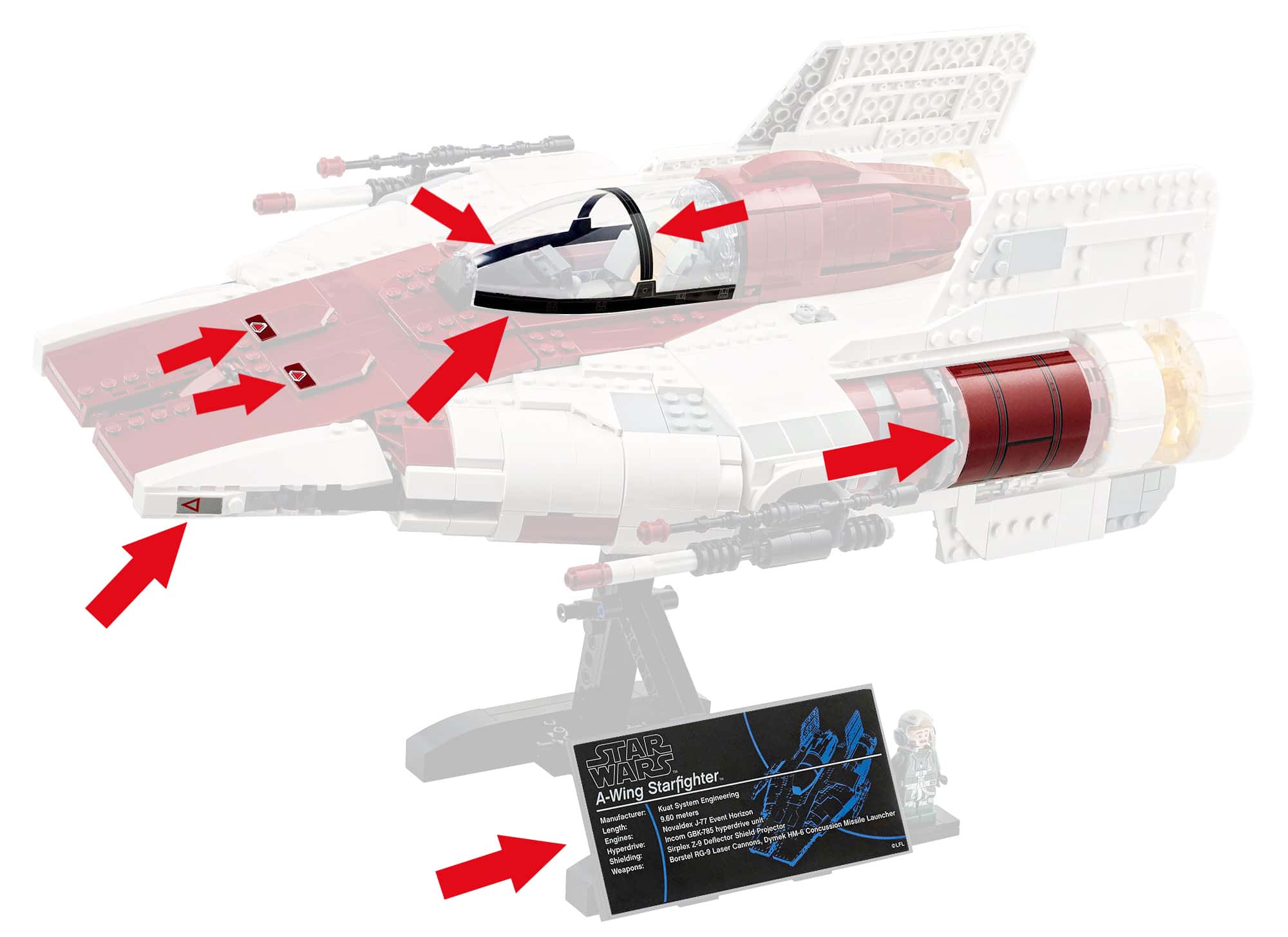 LEGO Star Wars 75275 A-Wing Starfighter Sticker