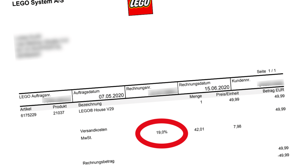 LEGO Mehrwersteuer Senkung
