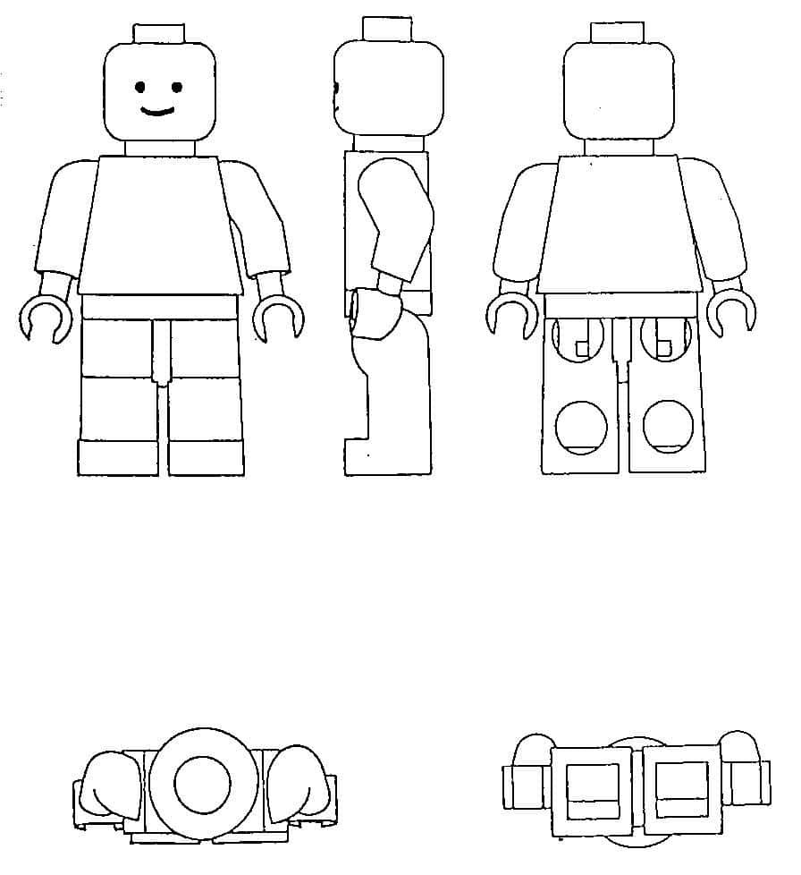 3D Marke LEGO Minifigur 3D Marke LEGO Minifigur