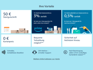 Amazon Kreditkarte Startgutschrift