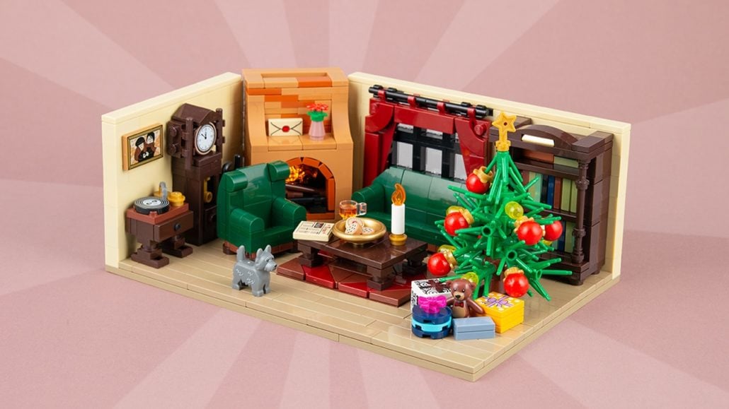 LEGO Moc Weihnachts Wohnzimmer Titelbild