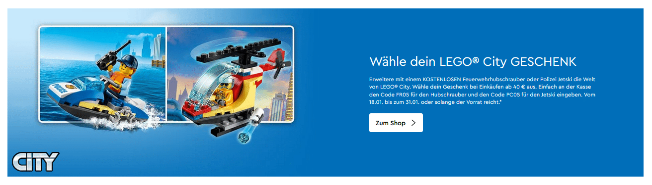 LEGO Onlineshop Free City Polybag Gwps January