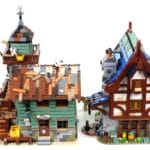 LEGO Ideas 21325 Mittelalterliche Schmiede Vergleich Angelladen 4