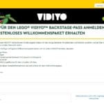 LEGO Vidiyo Willkommenspaket Anmeldung 1