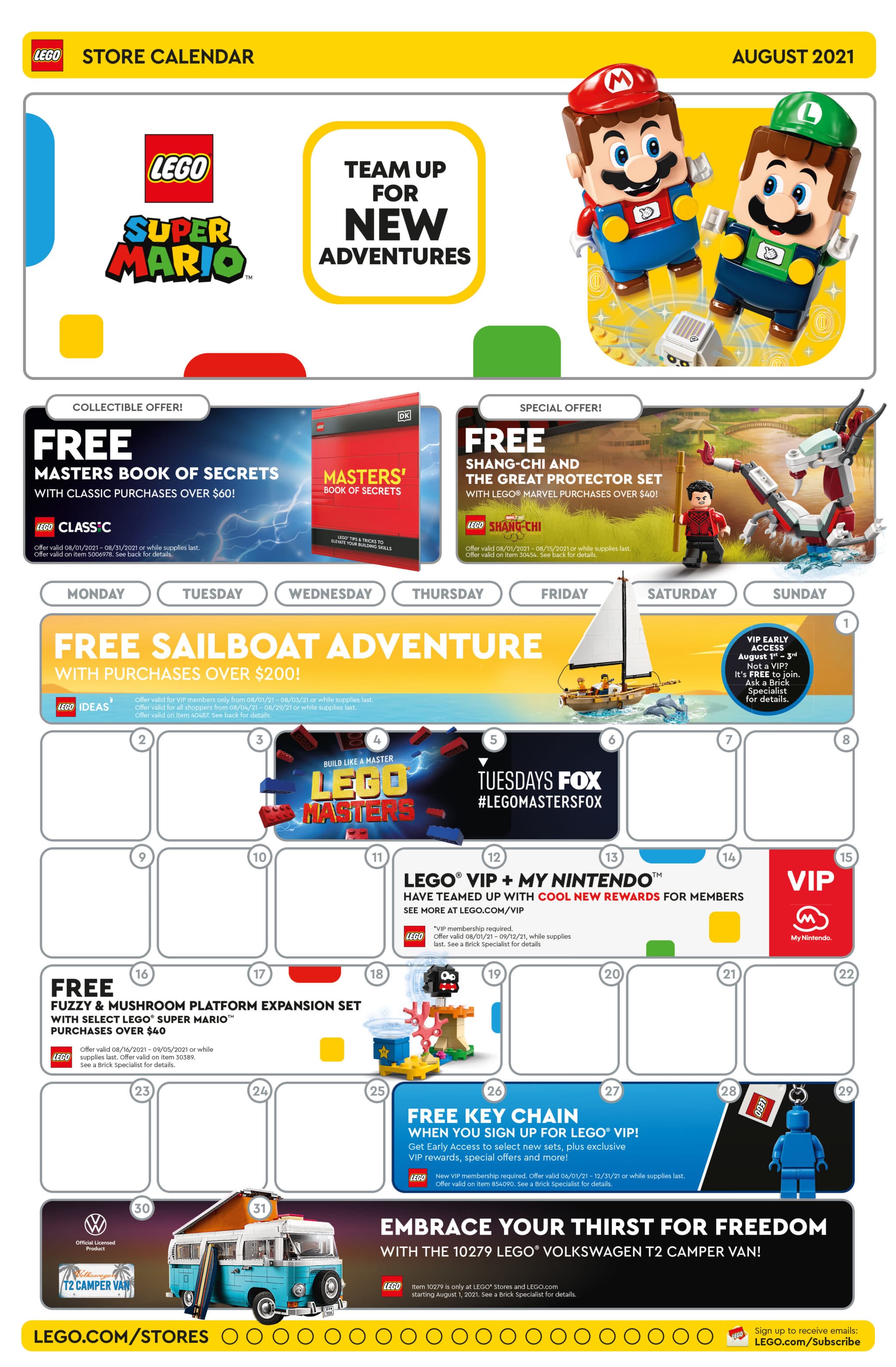 LEGO Store Flyer August 2021