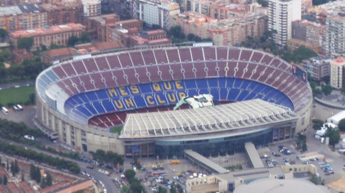 Vorbild für das LEGO 10284 Camp Nou: Das Camp Nou Stadion im Luftbild