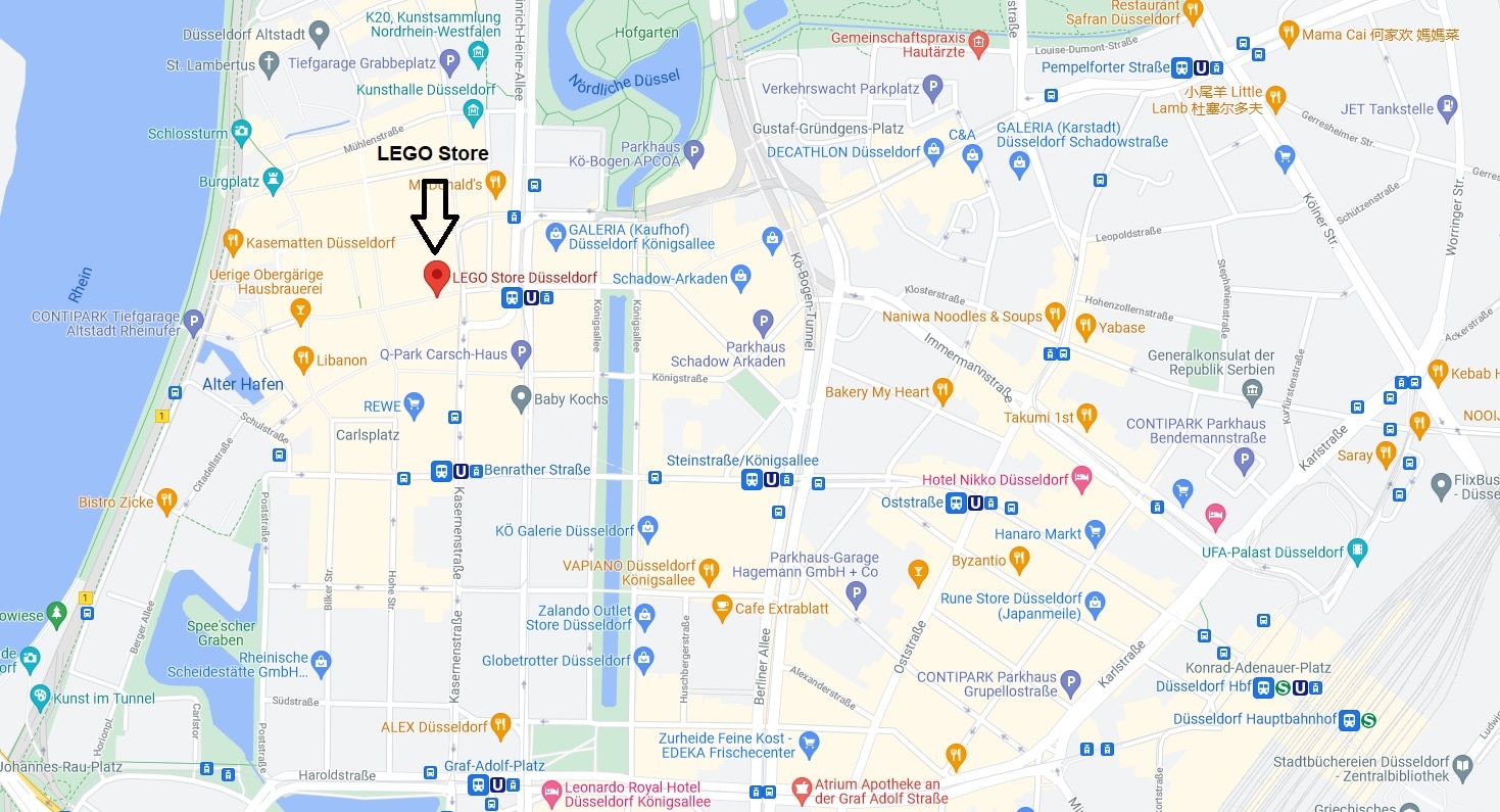 Tour De LEGO Duesseldorf Detail Map