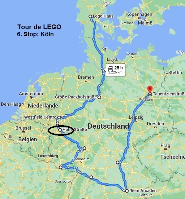 Tour De LEGO Route Köln