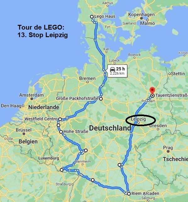 Tour De LEGO Route Leipzig