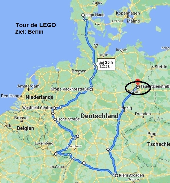 Tour De LEGO Route Berlin