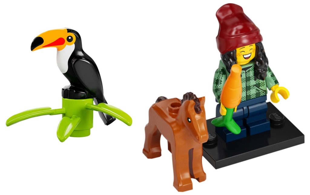 LEGO Tiere Tukan Fohlen Minifiguren Serie 22