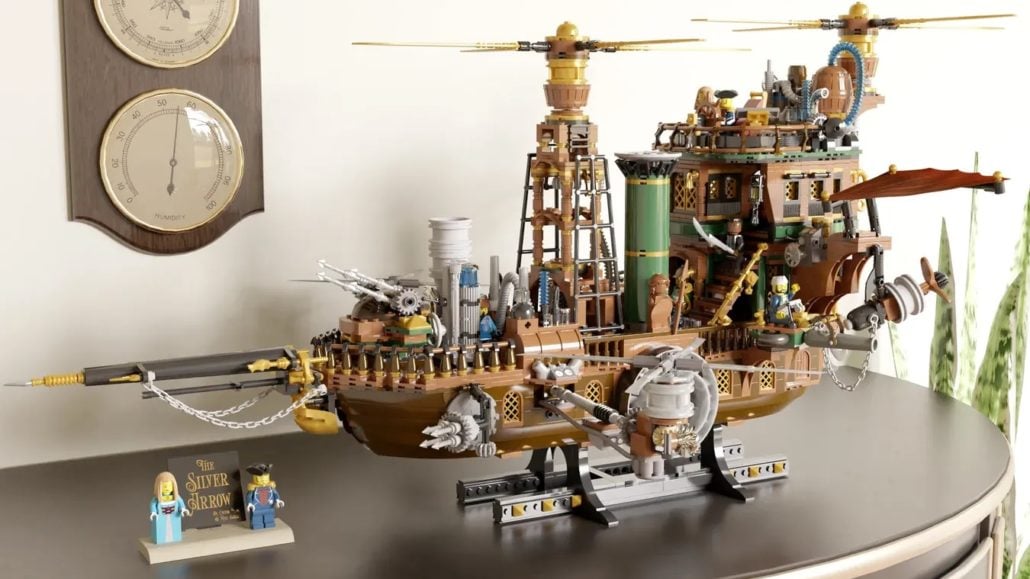LEGO Ideas Motorized Steampunk Skyship (1)