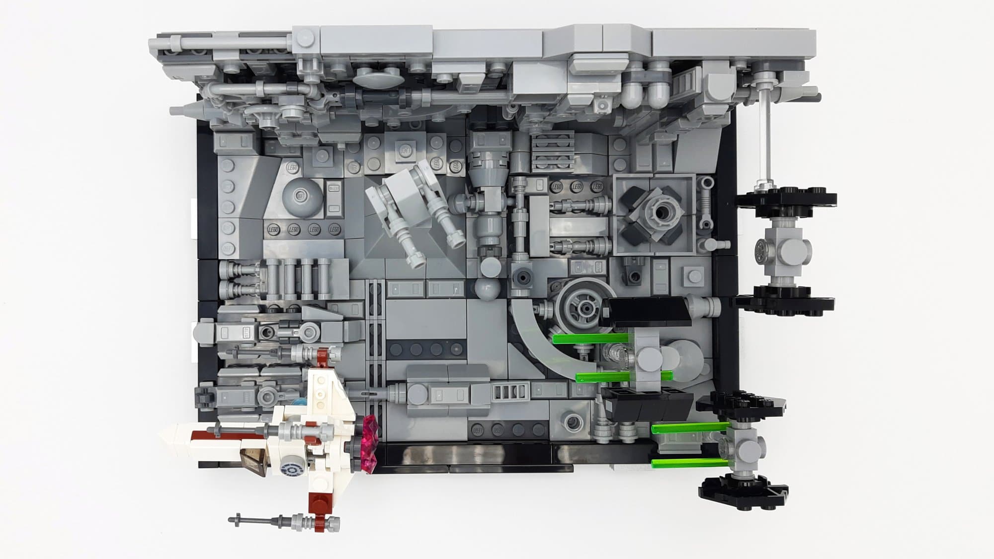 Review LEGO 75329 Death Star Trench Run Diorama Ansicht Von Oben