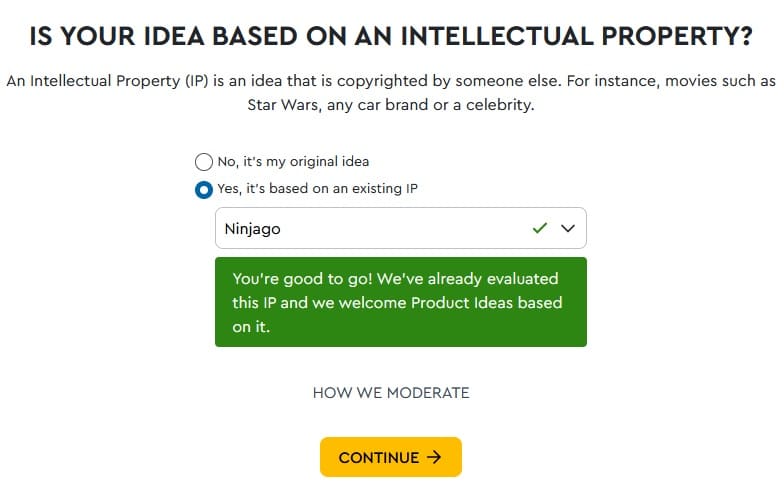 Ideas Ninjago Lizenz