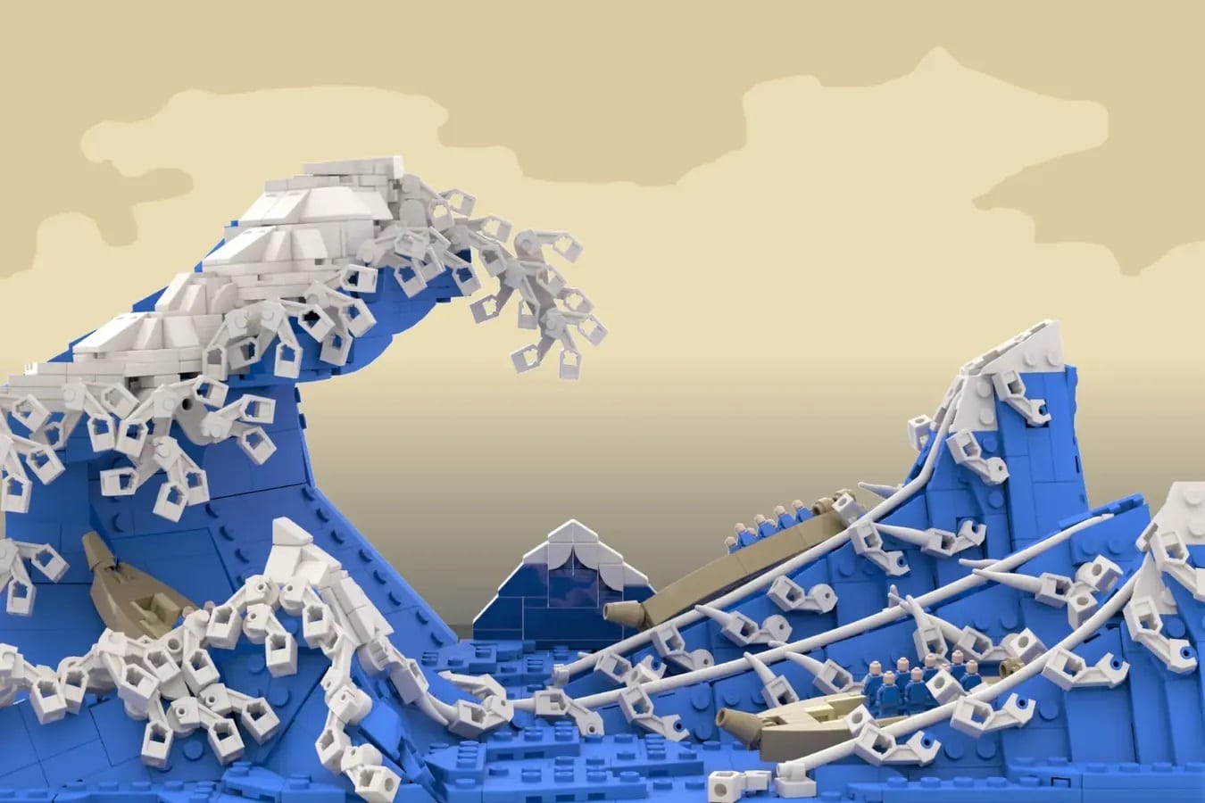LEGO Ideas Great Wave Kanagawa (8) LEGO Ideas Great Wave Kanagawa (8)