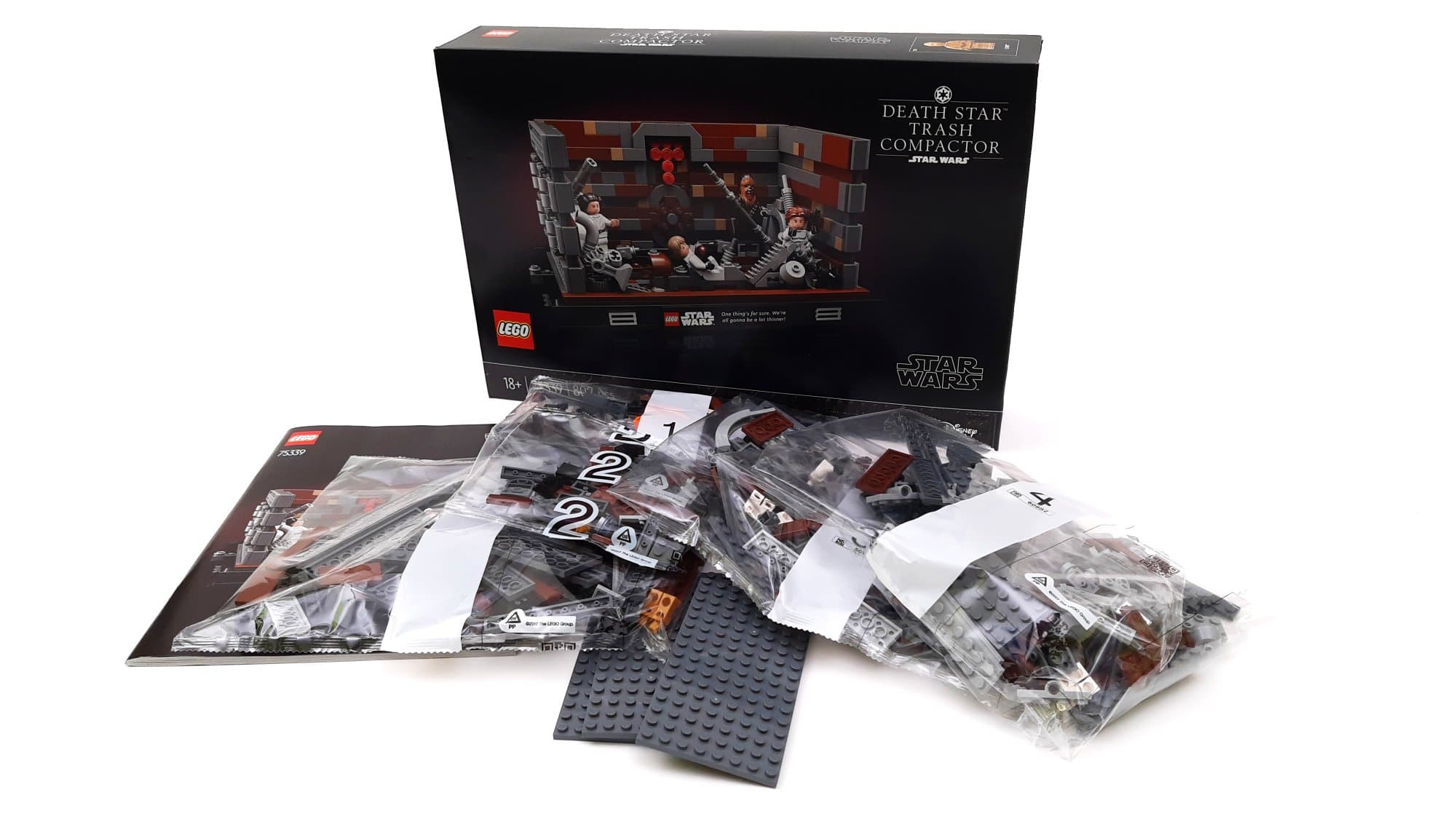 Review LEGO 75339 Todesstern Müllpresse Box Inhalt