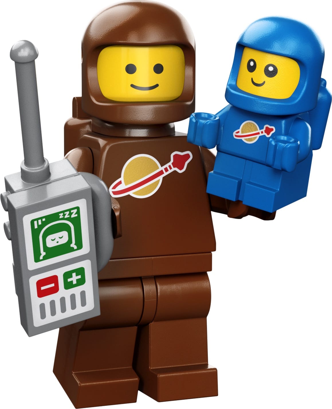 LEGO 71037 Minifiguren Serie 24 Brauner Classic Space Astronaut Mit Baby