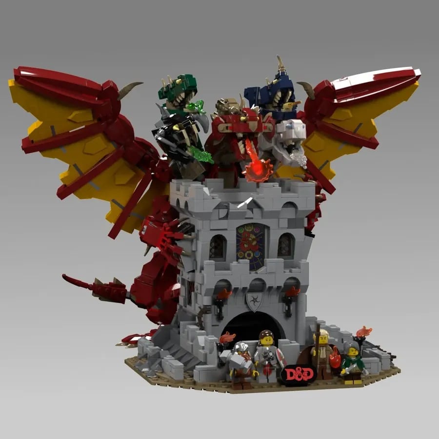 LEGO Ideas Dungeons Dragons Tiamats Dice Tower (2)