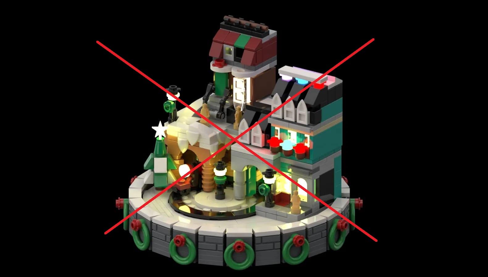 LEGO Ideas Holiday Village Train (1) Reject