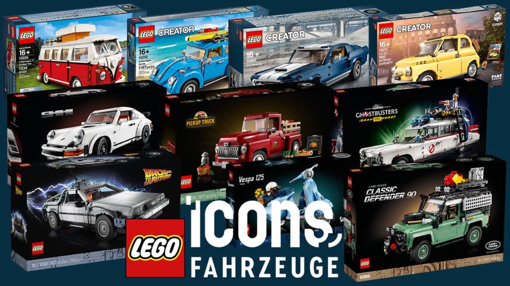 LEGO Icons Creator Expert Fahrzeuge Uebersicht LEGO Icons Creator Expert Fahrzeuge Uebersicht