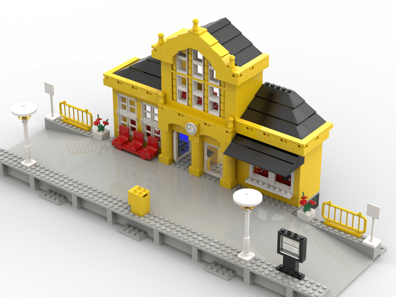 midlertidig Hubert Hudson Rektangel Ein „richtiger“ Bahnhof für die LEGO City: Set 4554 als modernes MOC