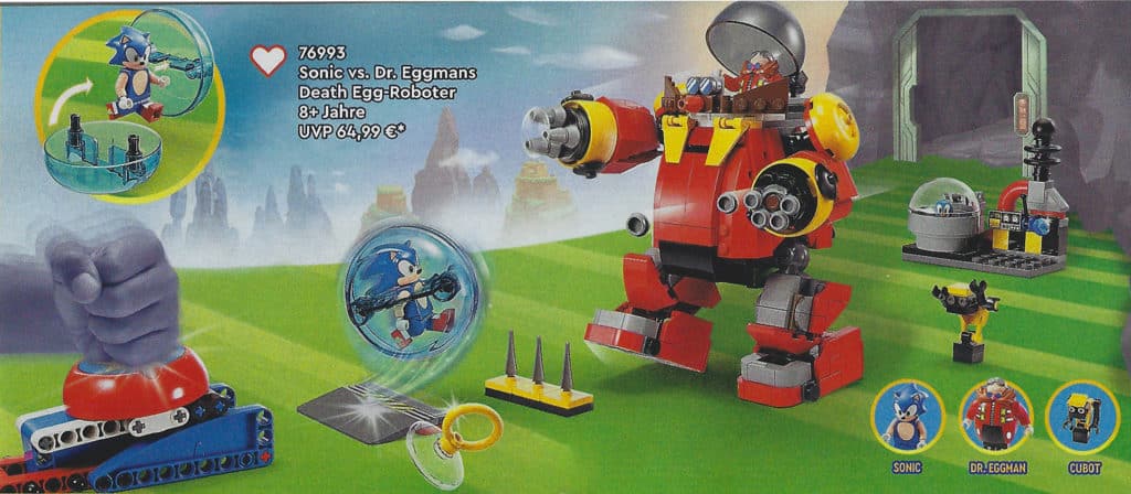 LEGO Sonic 76993 Sonic Vs Dr Eggmans Death Egg Roboter