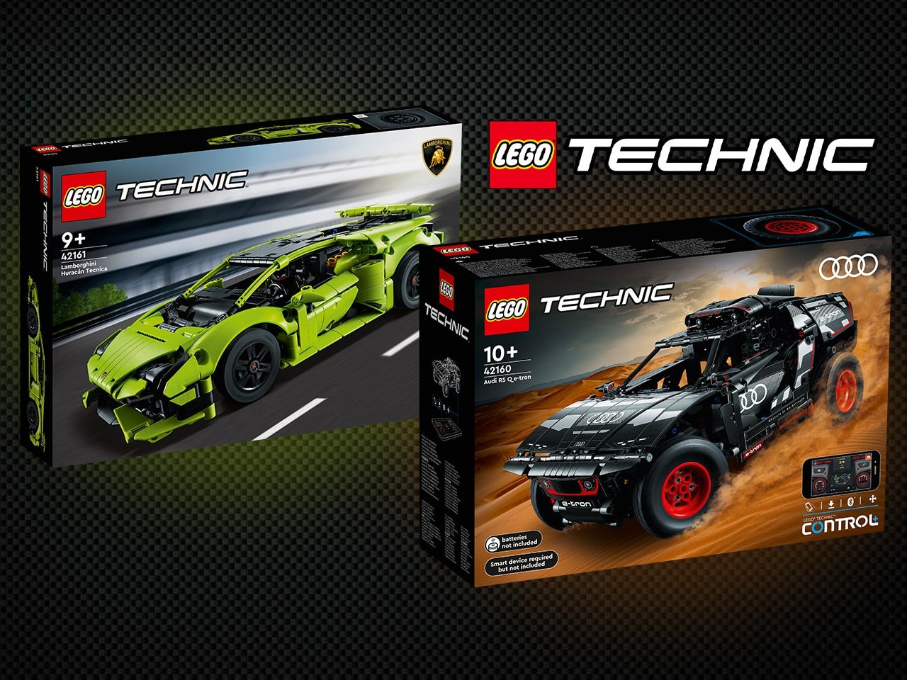 Zwei neue LEGO Technic 2023 Fahrzeuge vorgestellt: Audi RS Q e-tron (42160)  und Lamborghini Huracán Tecnica (42161)