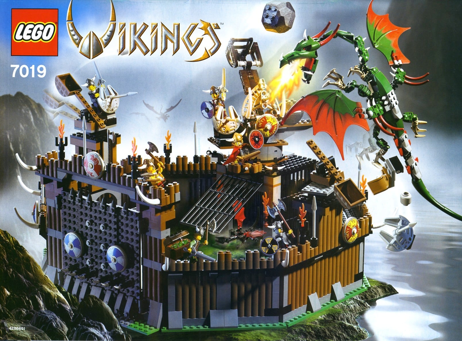 LEGO Vikings 7019 Festung Fafnir Drache
