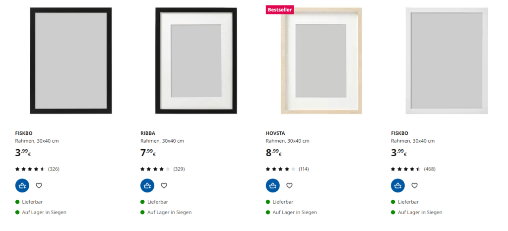 Ikea Bilderrahmen 30x40