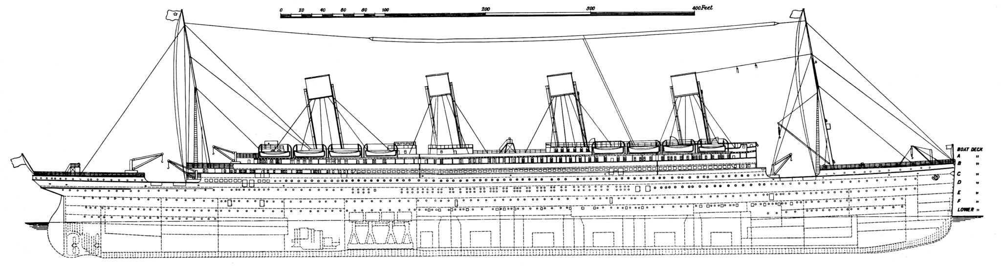 Titanic Seitenansicht