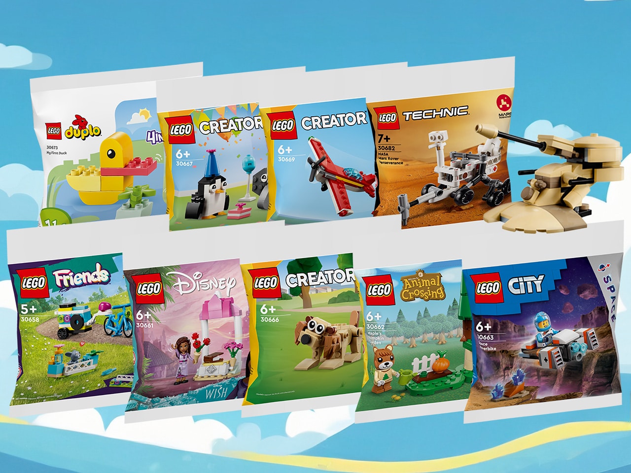 LEGO Polybags Januar 2025 Star Wars AAT, Technic Rover & mehr
