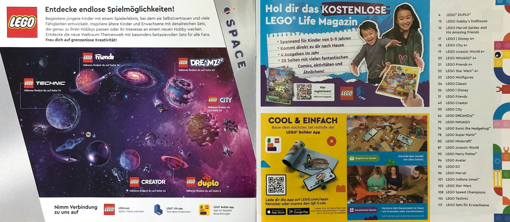 LEGO Katalog 1 Hj 2024 Doppelseite Anfang Gedruckt