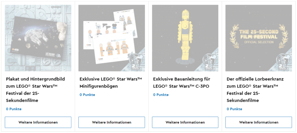 LEGO Star Wars Filmfestival Praemien