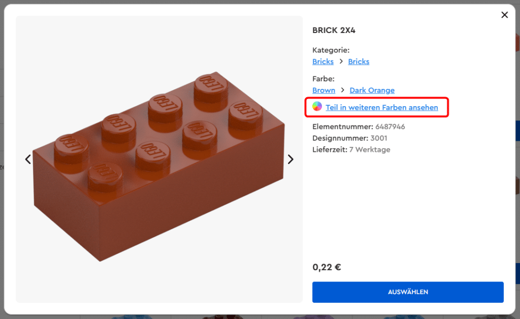Pick A Brick Teile In Anderen Farben Finden