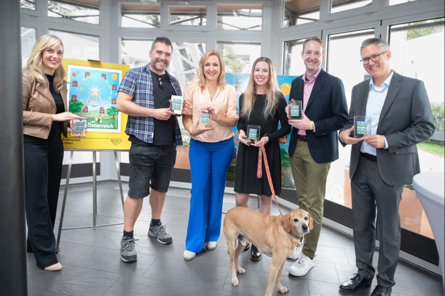LEGO Briefmarke Riesenrad Wien Event Personen